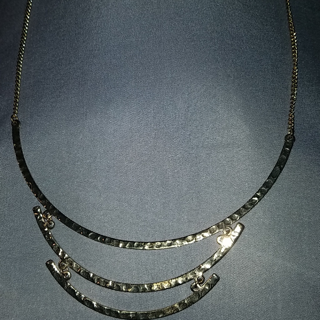 Triple Tier GoldTone Necklace